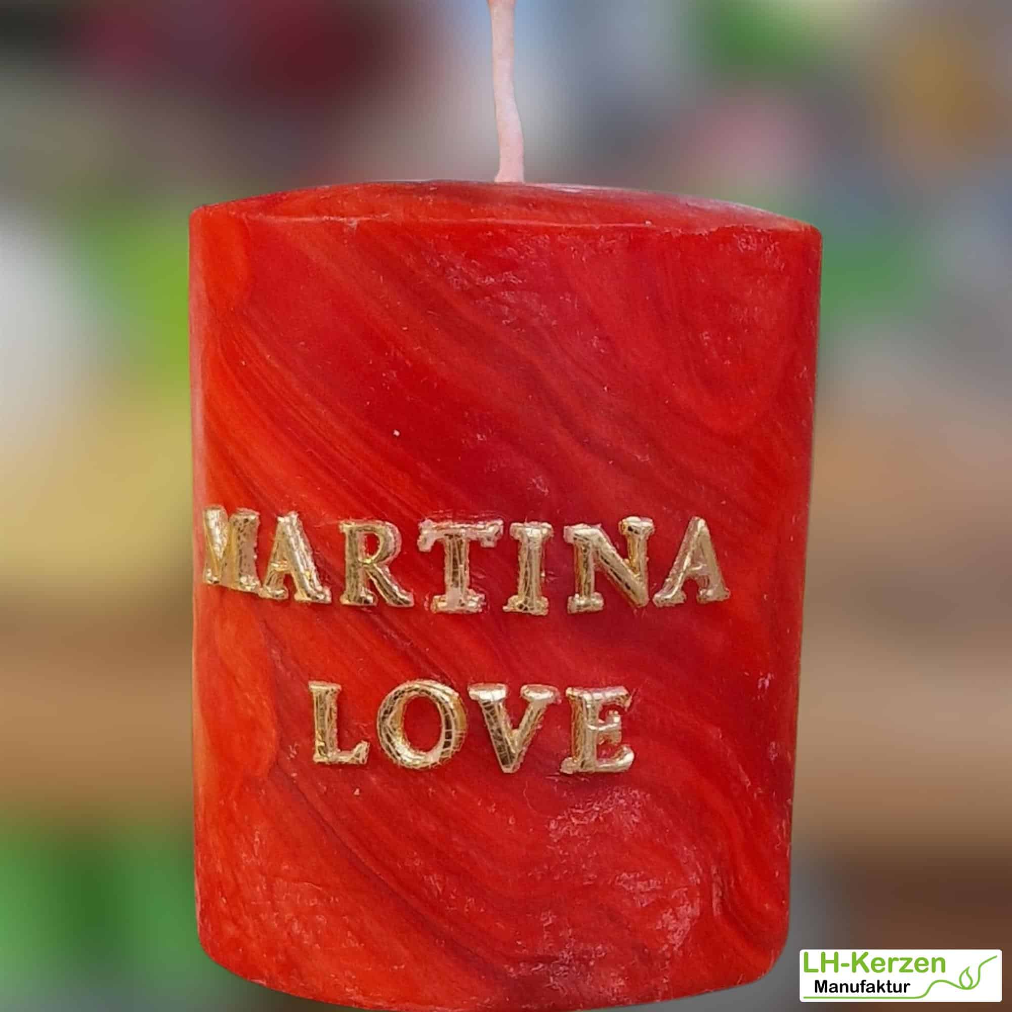 Kerzenbeschriftung Beschriftete Kerze